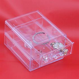 2 Katlı Çekmeceli Pleksi Takı Kutusu