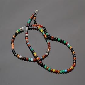 3 mm Renkli Akik Taşı Boncuk