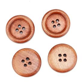 4 Delikli Tahta Düğme (3 Farklı Boy Seçeneği)