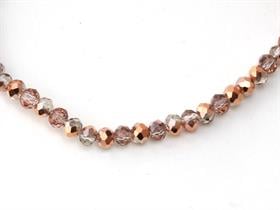 4 mm Basık Bakır Kristal Boncuk