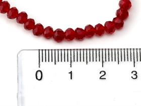 4 mm Basık Bordo Kristal Boncuk