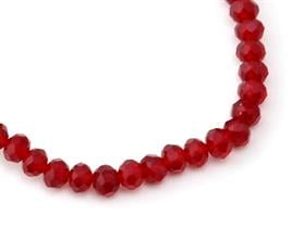 4 mm Basık Bordo Kristal Boncuk