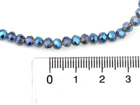 4 mm Basık Indigo Kristal Boncuk