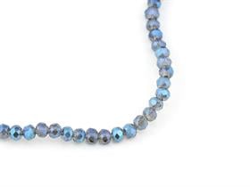 4 mm Basık Indigo Kristal Boncuk