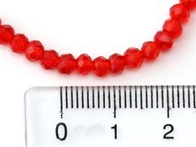 4 mm Basık Kırmızı Kristal Boncuk