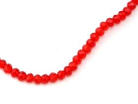 4 mm Basık Kırmızı Kristal Boncuk