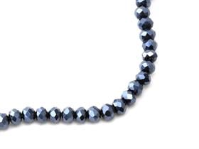 4 mm Basık Lacivert Kristal Boncuk