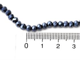 4 mm Basık Lacivert Kristal Boncuk