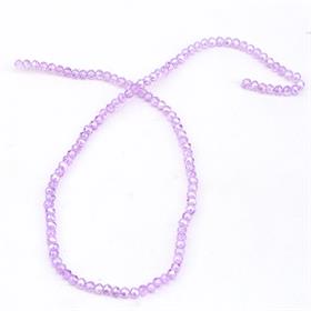 4 mm Basık Mor Kristal Boncuk