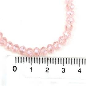 4 mm Basık Pembe Kristal Boncuk