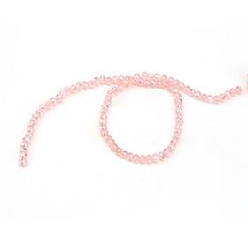 4 mm Basık Pembe Kristal Boncuk