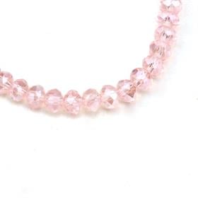 4 mm Basık Pembe Kristal Boncuk