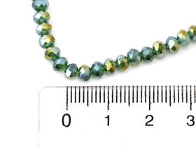 4 mm Basık Yeşil Kristal Boncuk