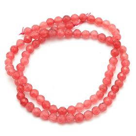 4 mm Fasetli Kuvars Taşı Boncuk