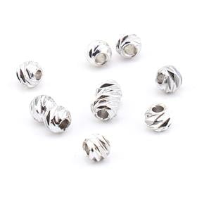 4 mm Gümüş Dorika Boncuk (10 Adet)