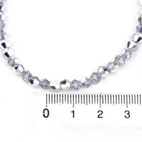 4 mm Gümüş Piramit Cam Boncuk