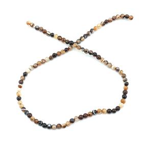 4 mm Kahverengi Akik Taşı Boncuk