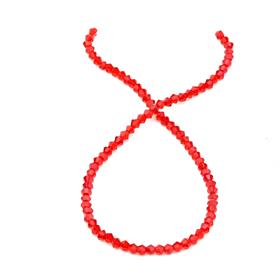 4 mm Kırmızı Piramit Cam Boncuk