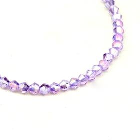 4 mm Lila Piramit Cam Boncuk