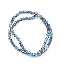 4 mm Mavi Piramit Cam Boncuk