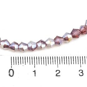 4 mm Mürdüm Piramit Cam Boncuk