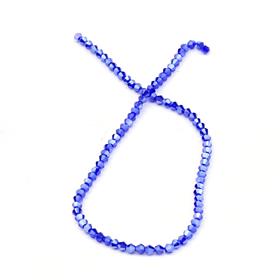 4 mm Saks Mavi Piramit Cam Boncuk