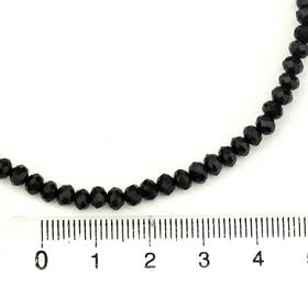 4 mm Siyah Basık Kristal Boncuk