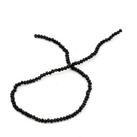 4 mm Siyah Basık Kristal Boncuk