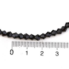 4 mm Siyah Piramit Cam Boncuk