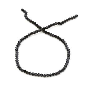 4 mm Siyah Piramit Cam Boncuk