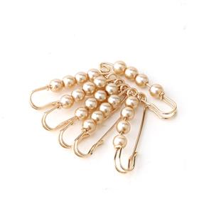 6 adet Gold İncili Çengelli İğne