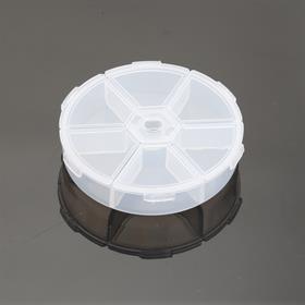 6 Bölmeli Yuvarlak Taş ve Boncuk Kutusu