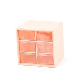 6 Çekmeceli Taş ve Boncuk Saklama Kutusu Pembe