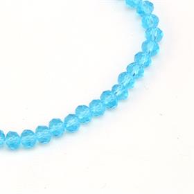 6 mm Açık Mavi Kristal Cam Boncuk