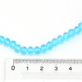 6 mm Açık Mavi Kristal Cam Boncuk