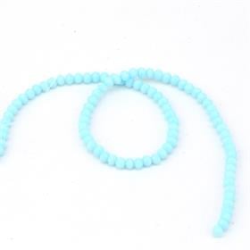 6 mm Açık Mavi Mat Kristal Cam Boncuk