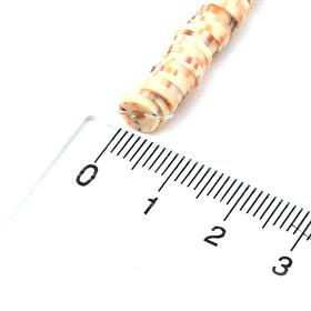 6 mm Bej Benekli Fimo Boncuk