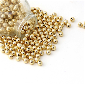 6 mm Desenli Plastik Boncuk (10 Adet)