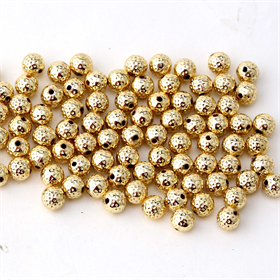 6 mm Desenli Plastik Boncuk (10 Adet)