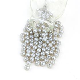 6 mm Gri Cam inci Boncuk 100 adet