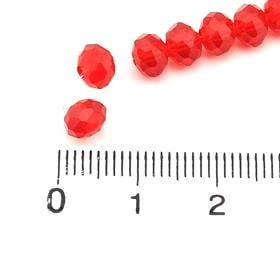 6 mm Kırmızı Kristal Cam Boncuk