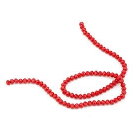 6 mm Kırmızı Mat Kristal Cam Boncuk