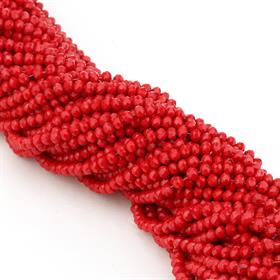 6 mm Kırmızı Mat Kristal Cam Boncuk