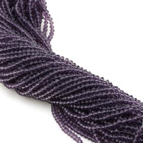 6 mm Koyu Mor Kristal Cam Boncuk