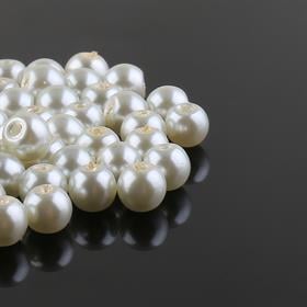 6 mm Krem Cam inci Boncuk 100 adet