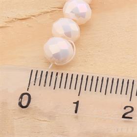 6 mm Krem Kristal Cam Boncuk