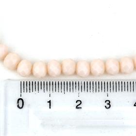 6 mm Krem Mat Kristal Cam Boncuk