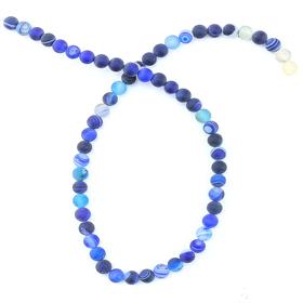 6 mm Lacivert Akik Taşı Boncuk
