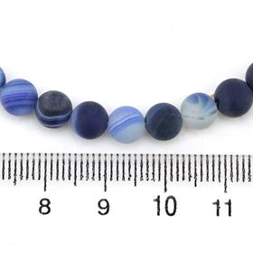 6 mm Lacivert Mat Akik Boncuk
