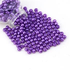 6 mm Lila Cam inci Boncuk 100 adet